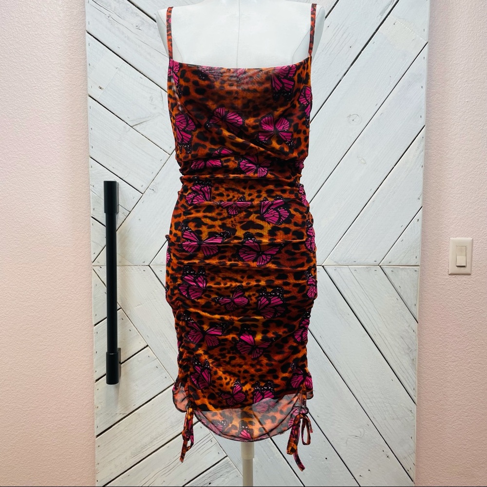 NWT Pretty Little Thing Butterfly Mini Dress